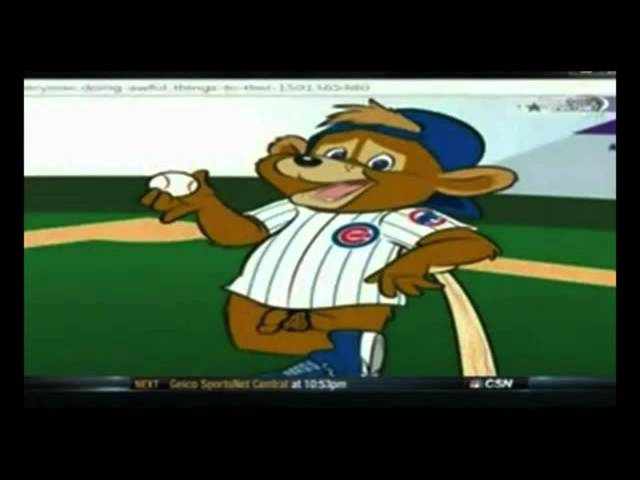 Chicago Cubs mascot exposed on Comcast Sportsnet (LIVE) 