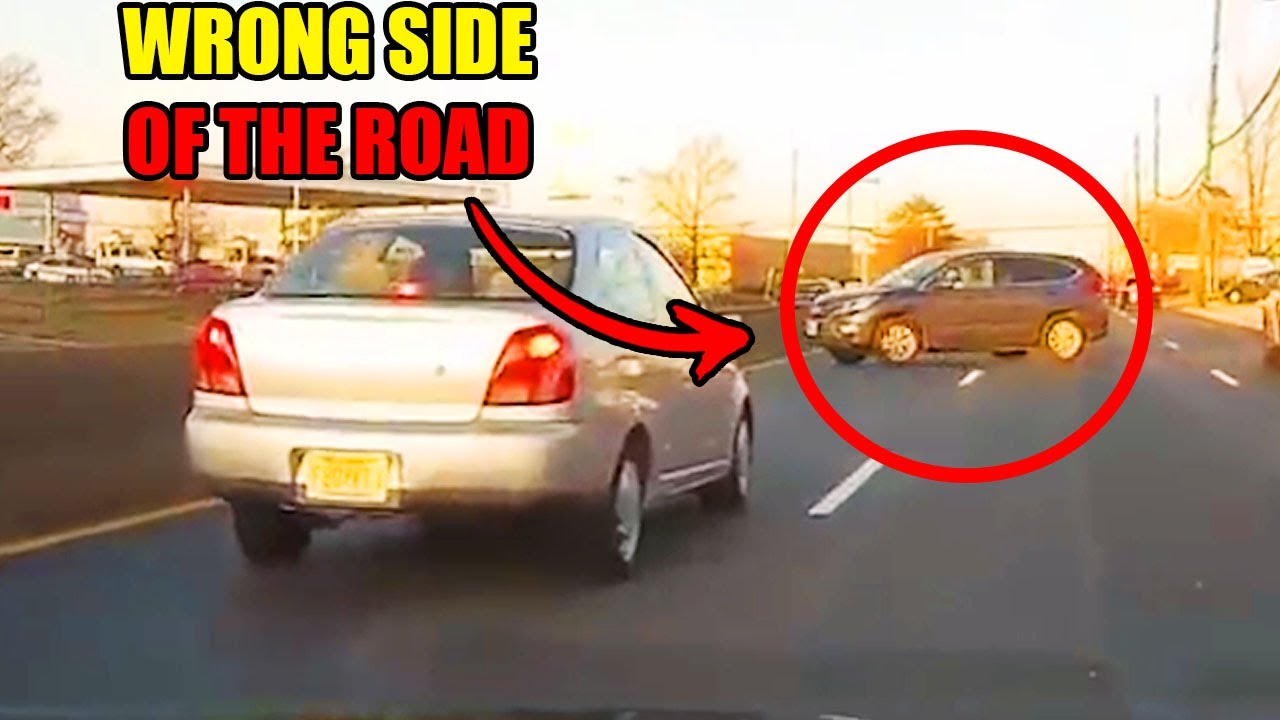 IDIOT FEMALE DRIVER DRIVING IN THE WRONG SIDE OF THE ROAD - YouTube