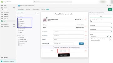 2- Form builder - Basic fields - EASYSELL
