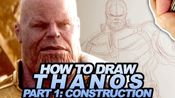 How To Draw THANOS from INFINITY WAR Part 1 of 3:  CONSTRUCTION