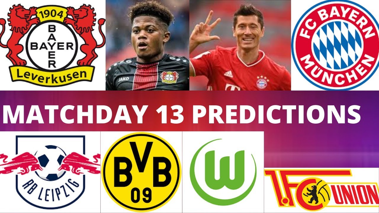 2020/21 Bundesliga Matchday 13  predictions