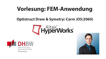 Optistruct OS2060: CArm Topology Optimization Draw and Symetry Constraints