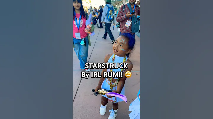 Kid is STARSTRUCK by real life RUMI from KPop Demon Hunters! #sdcc #cosplay #irl