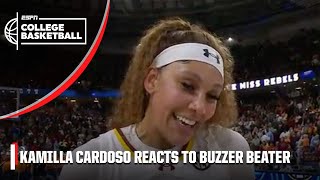 'I JUST SHOT IT!' 🔥 - Kamilla Cardoso on her SEASON-SAVING BUZZER-BEATER | ESPN College Basketball