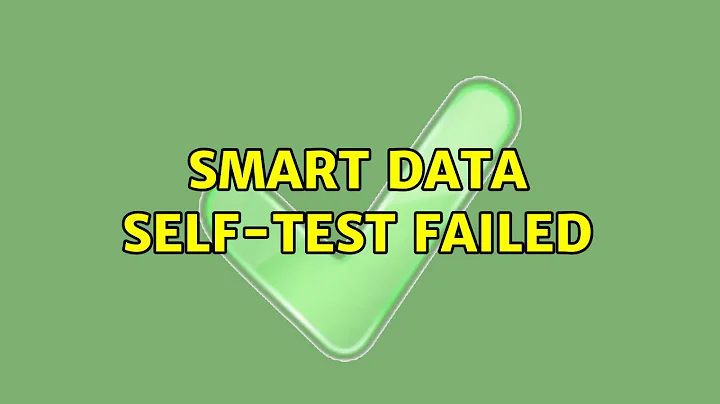 Smart Data Self-Test Failed