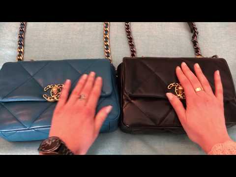 CHANEL 19 BAG REVIEW - GOATSKIN VS LAMBSKIN - WHAT FITS 