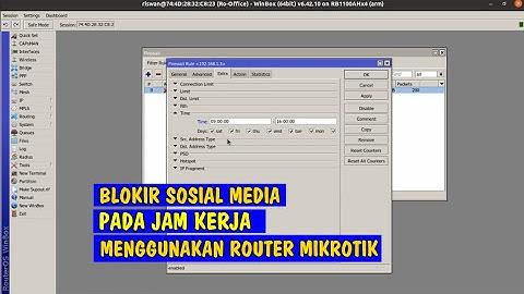 Blokir Website Sosmed pada Jam Kerja menggunakan Router Mikrotik (Layer 7 Protocol)