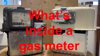 What's inside a gas meter ? breaking open gas meters to see how they work.