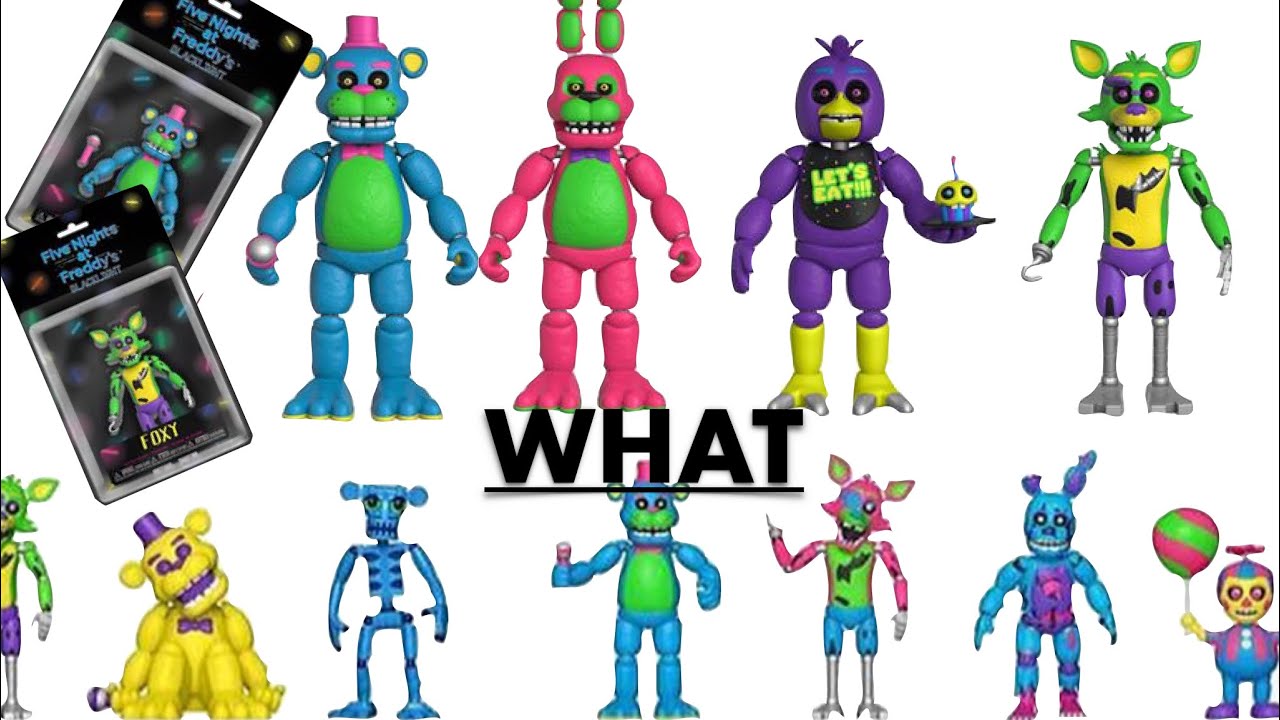 five nights at freddy's blacklight figures