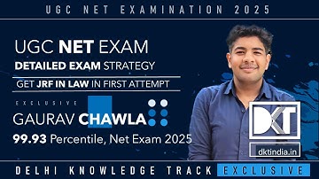UGC NET Exam | Strategy To Get JRF in Law | By Gaurav Chawala, 99.93 %ile in  NET Exam 2025