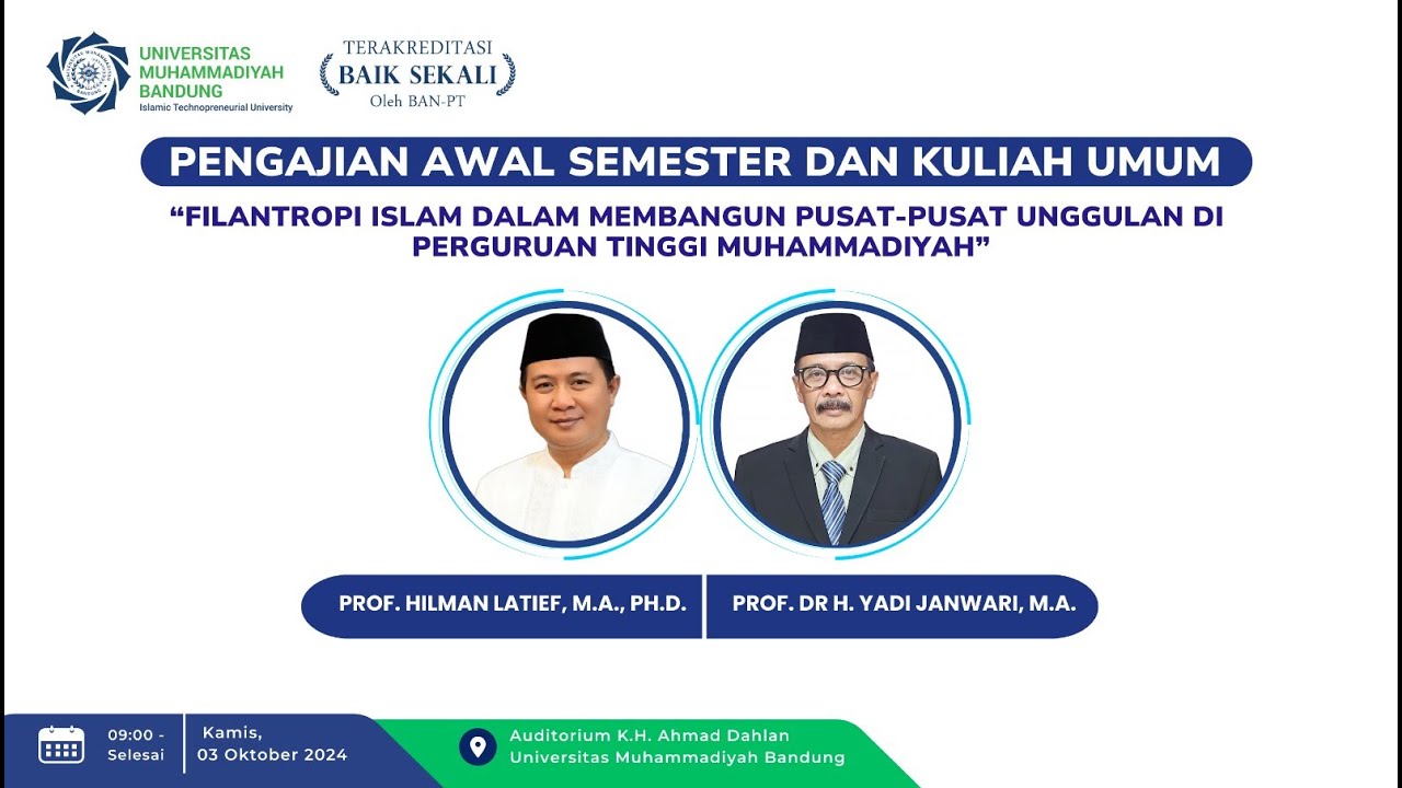 Pengajian Awal Semester dan Kuliah Umum Oktober 2024