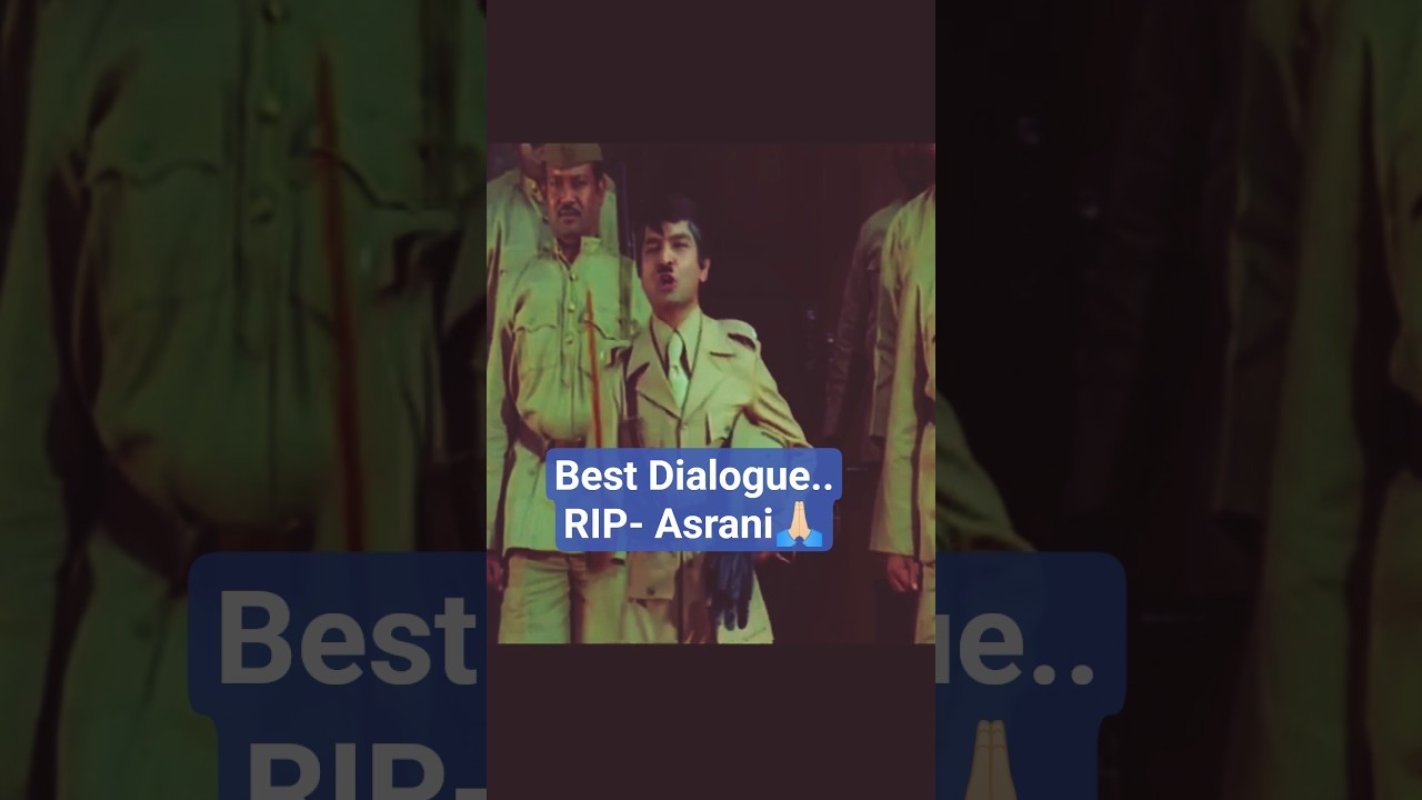 Best Dialogue 🎬 | Tribute To Comedy Legend Govardhan Asrani ✨ 