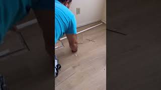 Shoe molding installation #shorts #flooring #tipsandtricks
