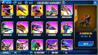 ALL SUPERSAURUS MAX LEVEL FIGHT (JURASSIC WORLD).