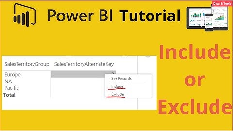 How include or exclude a part of visualization in power bi