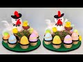 DYI Easter Decorations Ideas! Decoratiuni de Paste! Gaina din soseta si suporturi pentru oua!