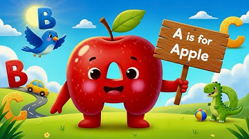 A is for Apple 🍎 | ABC Learning Song for Kids | Learn Letter A Phonics