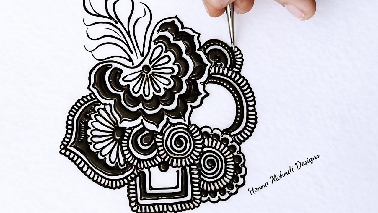 Mehndi design simple back hand flower || भरवा मेहंदी डिजाइन || Flower bunch mehndi design 