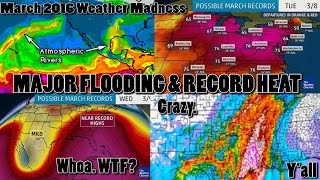 Major Storms, Flooding & Record Heat for USA begins Now & runs through the end of March 2016