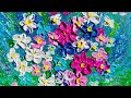 Acrylic Painting Lesson Palette Knife Flowers