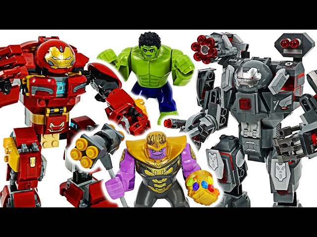 LEGO Marvel Avengers 4 End Game! War Machine Buster, Hulk Buster! Defeat Thanos! | DuDuPopTOY class=