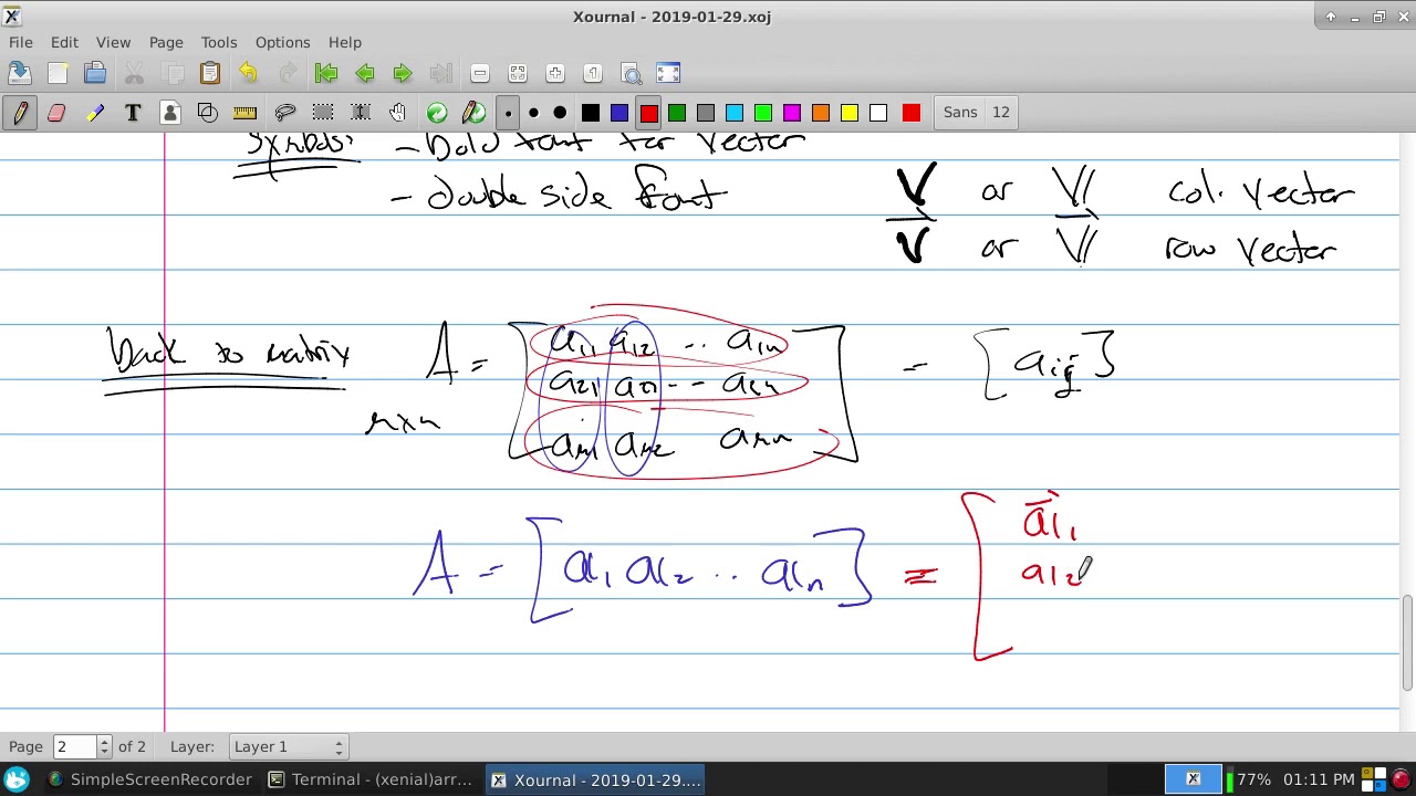 Matrix arithmetic section 1 3 youtube