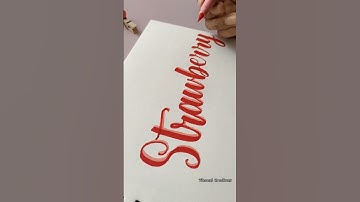 Strawberry🍓 Watch till end😍 #shorts #trending #calligraphy #satisfying #quotes