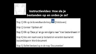 Instructievideo - Hoe sla je bestanden op en orden je ze in mappen? - Smartschool of Dropbox