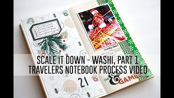 Scale It Down - Washi Tape, Part 1 (Travelers Notebook Process Video)