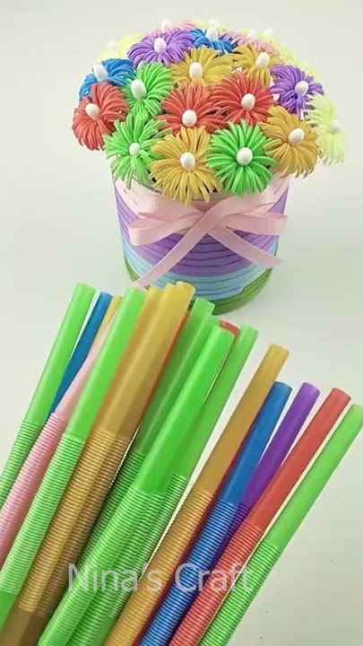 Felt Flower Template - Drinking Straw Flower Craft * Moms and Crafters