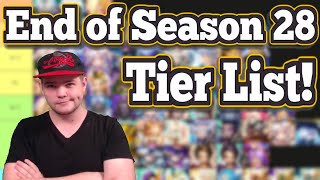 End of Season 28 G3 RTA Tier list By Seiishizo  With Timestamps  Summoners War