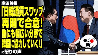岸田首相「日韓通貨スワップ再開で合意！他にも幅広い分野で韓国に協力していく！」が話題