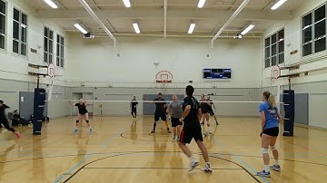 VBmatch.com Volleyball Rule Review : Did the ball already cross the plane (of the net) entirely ?