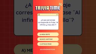 ¿A qué personaje pertenece la frase &quot;Al infinito y más allá&quot; #trivia #quiz #toystory #disney #pixar