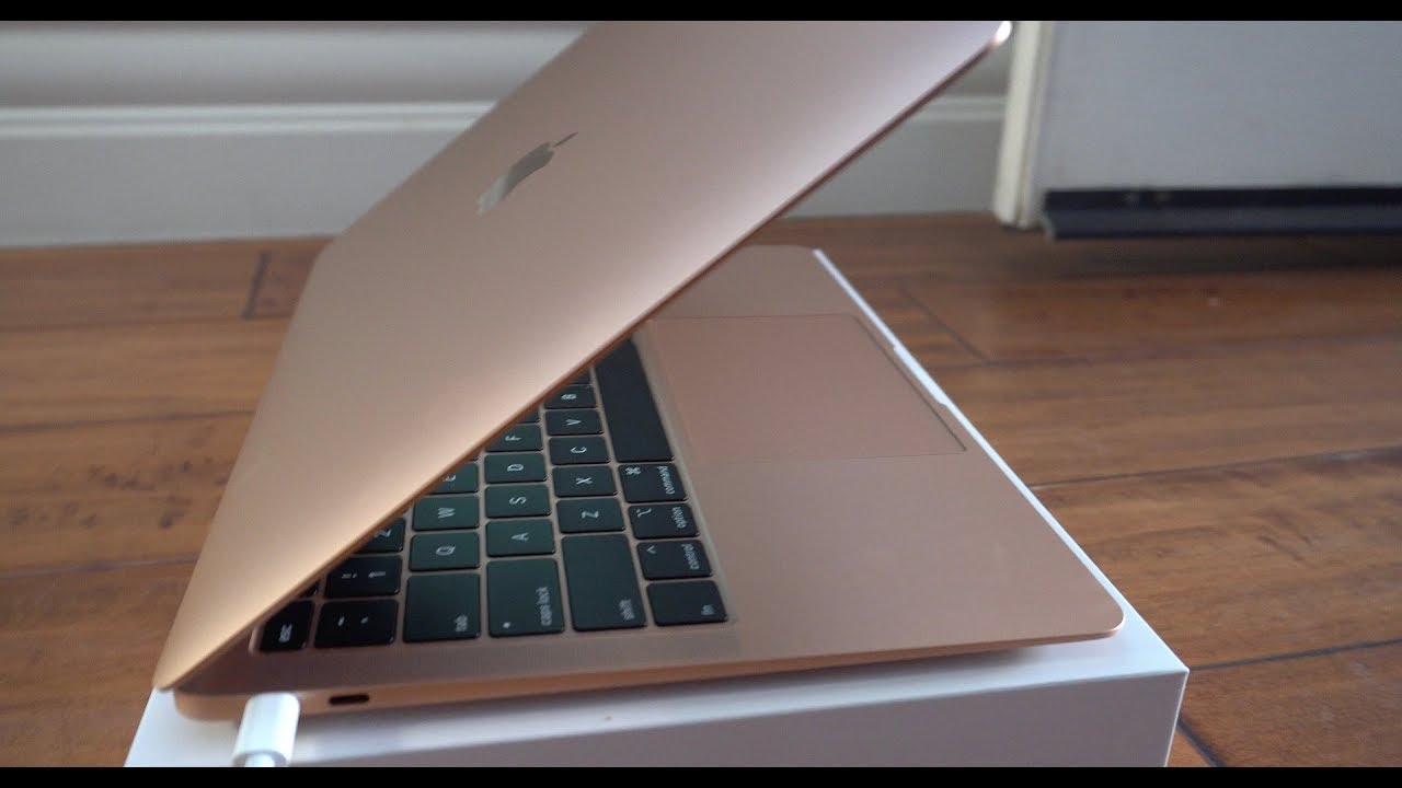 Unboxing the New Gold Apple MacBook Air 13inch My New Travel Laptop
