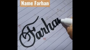 how to write stylish name 👉 Farhan 💖cursive handwriting #youtubeshorts #youtube #ytshorts #viral