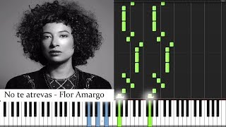 No te atrevas - Flor Amargo PIANO TUTORIAL Midi