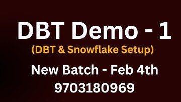 DBT Cloud Setup || Snowflake Snowsight UI Setup || New DBT Batch Feb 4th 2025