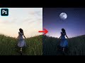 Fantasy night sky  photoshop manipulation tutorial
