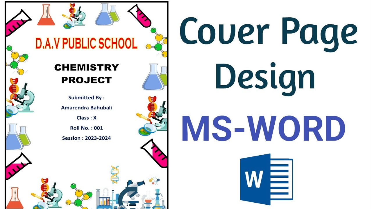 Cover Page Design in MS Word | How to make Front Page in Microsoft Word ...