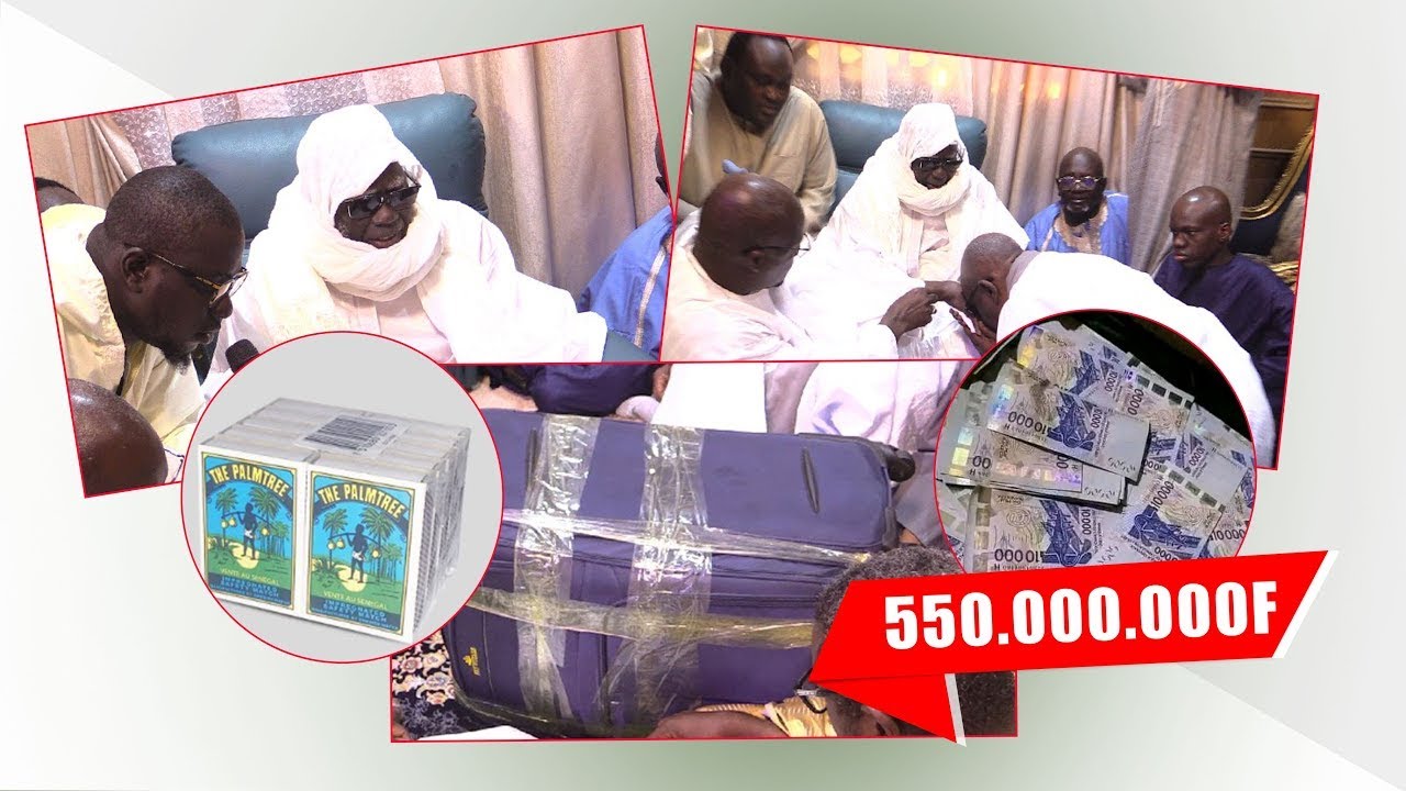 🚨Adiyyah Darou Salam 550 millions FCFA remis au Khalife Serigne Mountakha Mbacké ce lundi 5 janvier