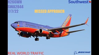 [4K] - Missed Approach & Landing In Tucson - Southwest Airlines - Boeing 737-7H4 - N266WN - WN2844