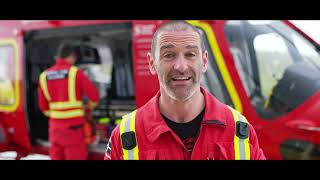 The Cornwall Air Ambulance - Behind the hangar doors