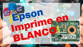 Epson Imprime en BLANCO. Reparar F1.