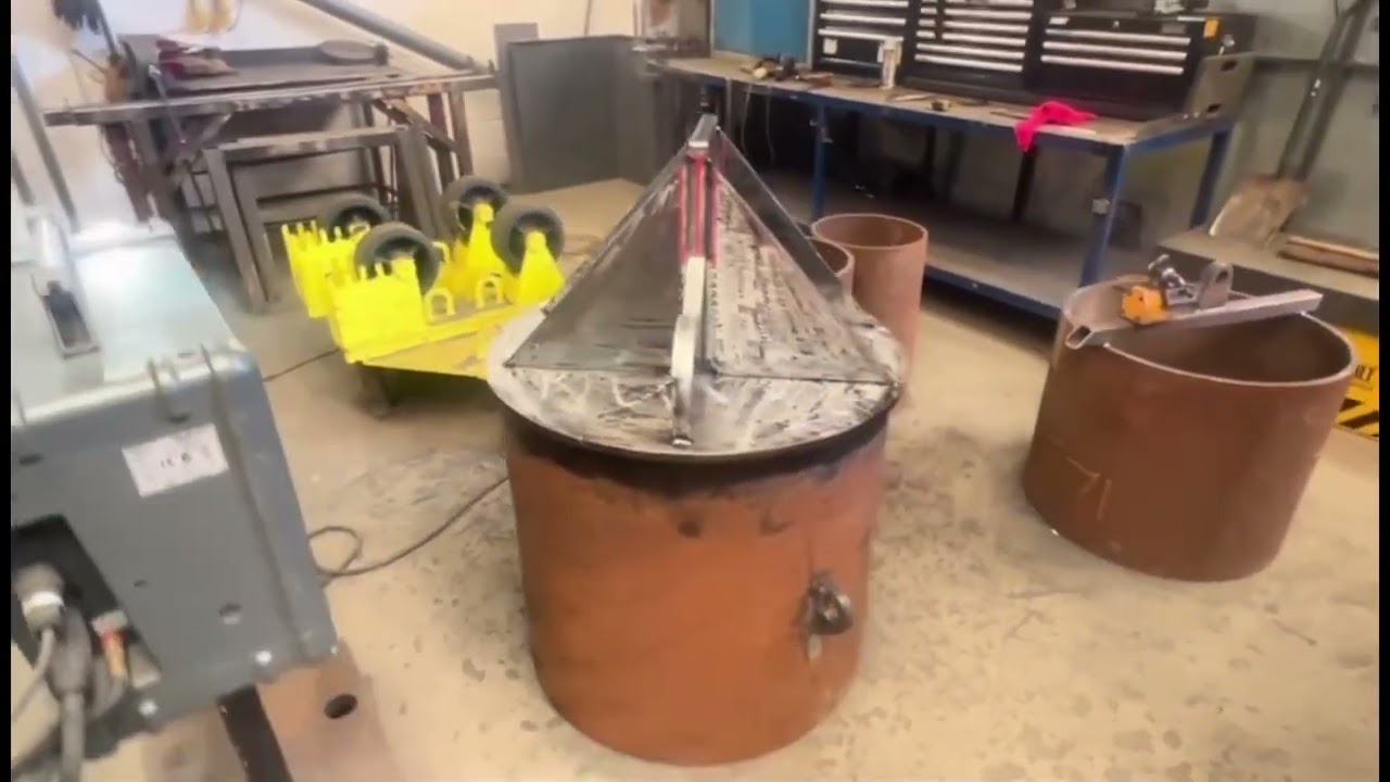 Fabrication of a cage vibrator top hat in house at AGD