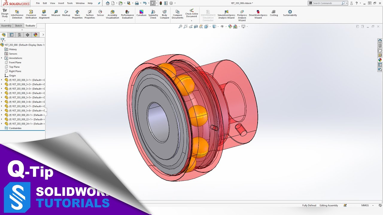 SolidWorks Quick Tip- Import Ball Bearings (SKF) - YouTube