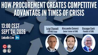 LinkedIn Live - How Procurement Creates Competitive Advantage in Times of Crisis with Luigi Staccoli