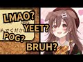 【ENG SUB】Korone learns English slangs (lmao, yeet, pog, bruh)