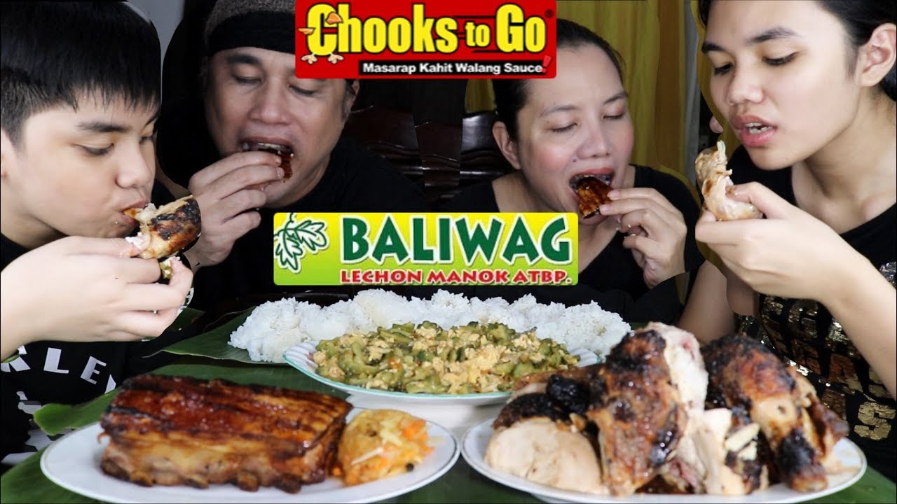 Crispy lechon Liempo ng Chooks to-go l Lechon manok ng Baliwag l Ginisang Ampalaya l Atsara,Mukbang!