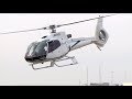 ヘリコプターの離着陸・Robinson R44 :  Bell407 :  Eurocopter EC130B4